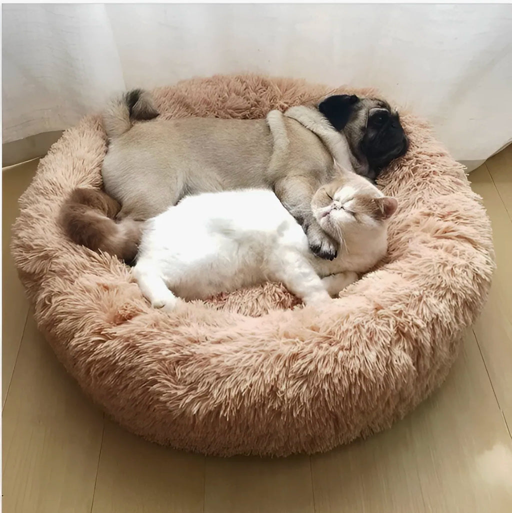 ComfyPets Deluxe Round Smaller Pet Bed – Warm and Plush for Cats & Dogs